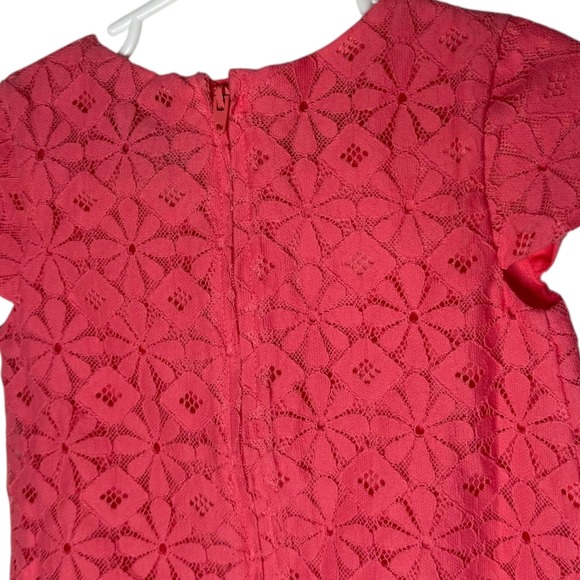 The Children's Place Toddler Girls 3T Floral Daisy Lace Shift Dress 3T Coral NEW - Picture 6 of 8